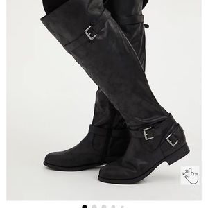 Torrid Black Knee Boots WW Wide calf
